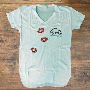 Vintage 80's Exile Band Tour V-Neck Shirt